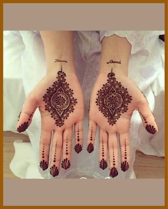 Mandala And Chain Mix In Minimal Front Hand Mehndi Design